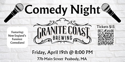 Image principale de Comedy Night @ Granite Coast Brewing