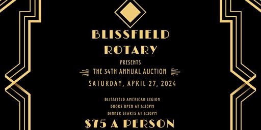 Image principale de 34th Annual Blissfield Rotary Auction