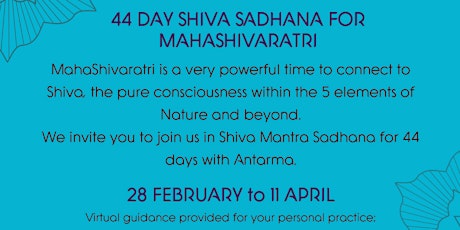 44 day Shiva Sadhana for MahaShivaratri primary image