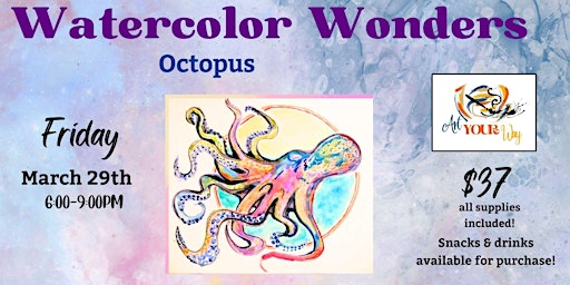 Imagem principal do evento Watercolor Wonders Series: Octopus