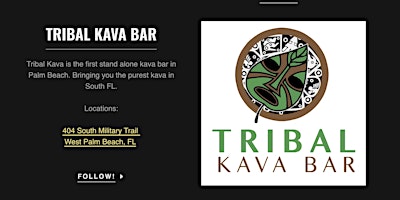 Primaire afbeelding van Tribal Kava Bar WPB  | Artist Post | Free Daily Vendor Spots (24/7)