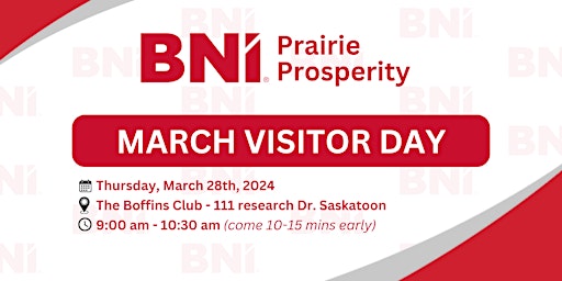 Primaire afbeelding van BNI Prairie Prosperity Business Networking Visitor Day