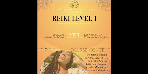 Primaire afbeelding van Reiki Level 1 Course (Usui)