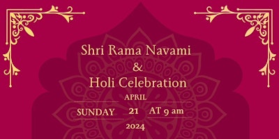 Primaire afbeelding van IAGR Shri Rama Navami & Holi Celebration