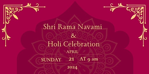 Imagem principal do evento IAGR Shri Rama Navami & Holi Celebration