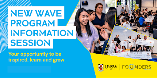 Image principale de UNSW Founders New Wave Program Info Session (in-person)