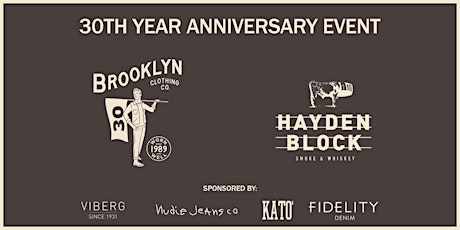 Brooklyn Clothing 30th Year Anniversary primary image