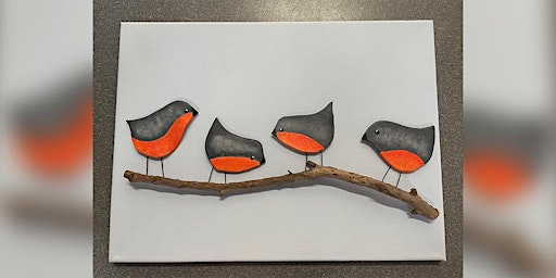 Image principale de Working with air dry clay - robins on a branch wall art