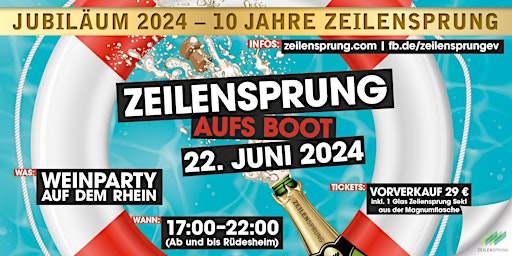 Imagem principal do evento ZEILENSPRUNG Bootsparty
