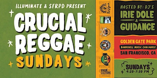 Imagem principal do evento Crucial Reggae Sundays: Free Weekly Reggae Concert in Golden Gate Park