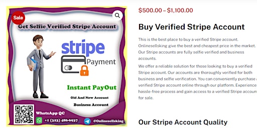 Imagen principal de Buy Verified Stripe Account This is the best place to buy a verified Stripe