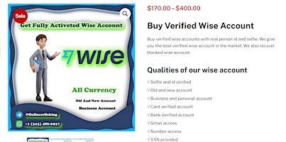Buy Verified Wise Account primary image