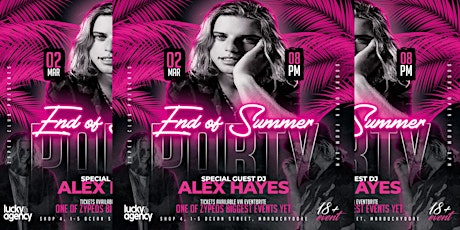 Imagem principal do evento End of Summer Party with ALEX HAYES