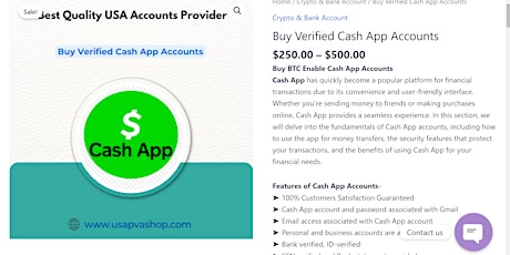 Top 3 Site To Buy Verified Cash App Accounts - 100% BTC Enable and Old