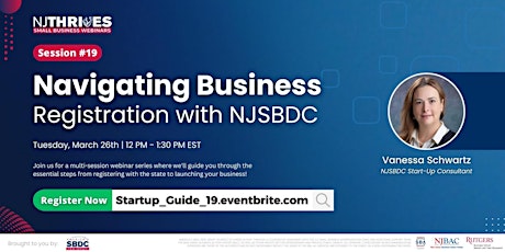 Imagen principal de Navigating Business Registration with NJSBDC | Session #19