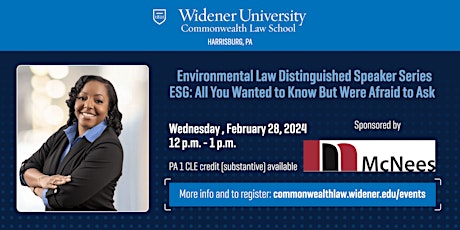 Environmental Law Distinguished Speaker Series primary image
