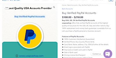 Primaire afbeelding van Top 3 Sites to Buy Verified PayPal Accounts Old and new