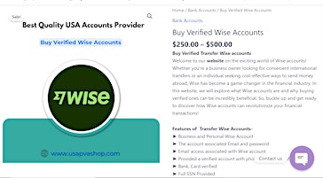 Primaire afbeelding van Top 3 Sites to Buy Verified Wise Accounts In This Year