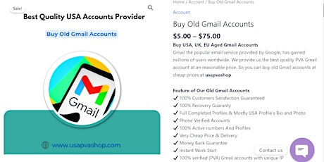 Top 3 Site Buy Old Gmail Accounts - 100% PVA Old & Best Quality