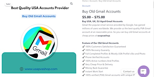 Top 3 Site Buy Old Gmail Accounts - 100% PVA Old & Best Quality primary image