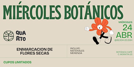 Miércoles Botánicos - Enmarcación de flores secas