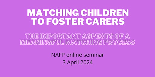 Imagen principal de Matching children to foster carers