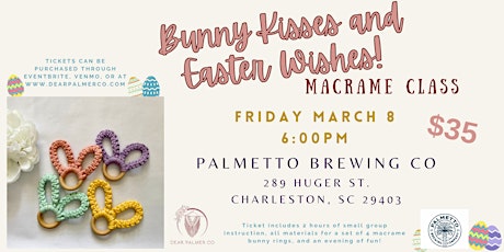 Palmetto Brewery Macrame Bunny Ring Class primary image