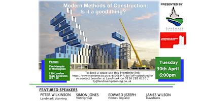 Imagen principal de MODERN METHODS OF CONSTRUCTION - Planning Series 2024