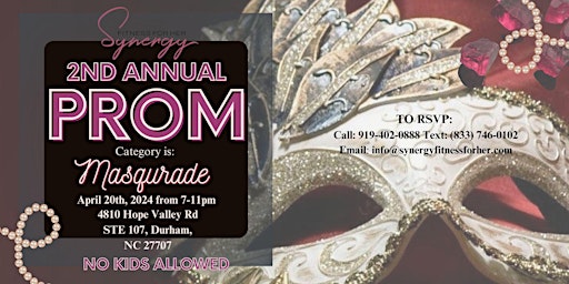 Second Annual Adult Prom- Masquerade Ball primary image