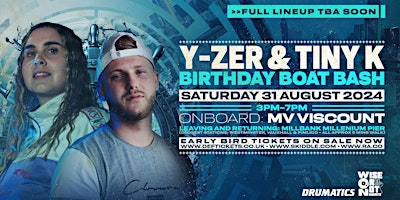 Y-Zer & Tiny K Birthday Boat Bash Poster