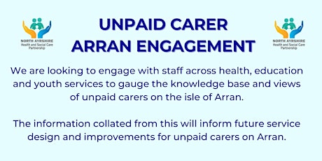 Unpaid Carer Arran Engagement - Staff primary image
