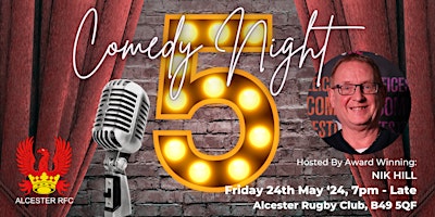 Imagem principal do evento Alcester Rugby Club Comedy Night 5!