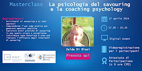 La psicologia del savouring e la coaching psychology