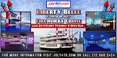 Imagem principal do evento 4th of July Family Friendly Fireworks Cruise on the Liberty Belle