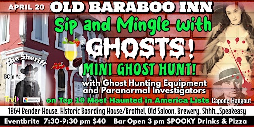 Primaire afbeelding van SIP & MINGLE with the GHOSTS of the OLD BARABOO INN!