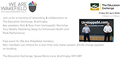 Imagen principal de WAW 1st Friday Networking 5 April  - The Education Exchange Knottingley