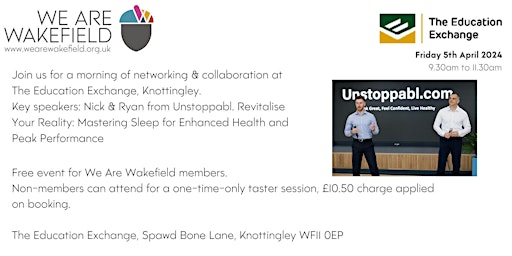 Imagem principal do evento WAW 1st Friday Networking 5 April  - The Education Exchange Knottingley