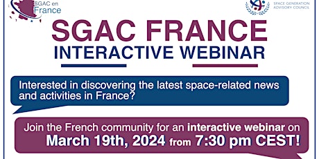 SGAC France Interactive Webinar - 2024 primary image