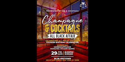Imagen principal de Champagne & Cocktails: All Black Affair