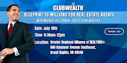 Imagem principal do evento Blueprint to Millions for Real Estate Agents | Grand Rapids, MI
