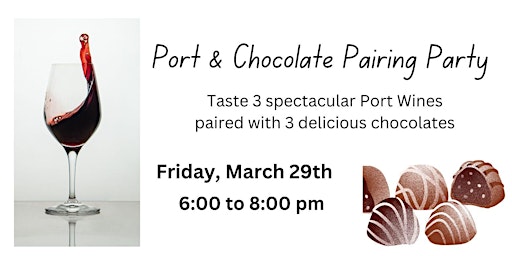 Primaire afbeelding van Fine Vines Port Wine and Chocolate Pairing Party