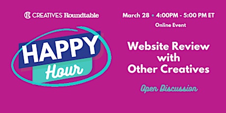 Happy Hour: Website Review with Other Creatives