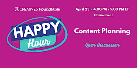 Happy Hour: Content Planning