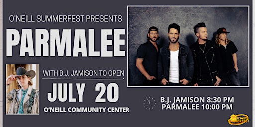 Imagem principal do evento Parmalee at O'Neill, Nebraska Summerfest