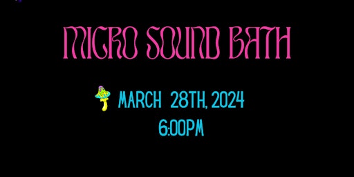 Imagen principal de Micro Sound Bath 3/28/2024
