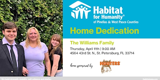 Primaire afbeelding van The Williams Family Home Dedication