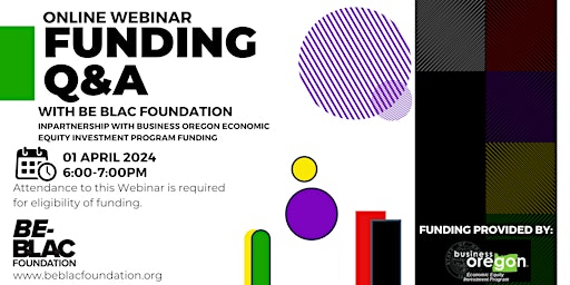 Be Blac Foundation Funding Q&A - EEIP primary image