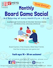 Mon Sheong Youth Group Monthly Board Game Social