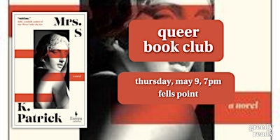Imagem principal do evento Queer Book Club: "Mrs. S" by K. Patrick