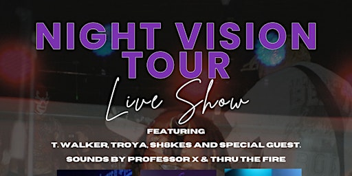 Primaire afbeelding van Night Vision Tour Live Show & Open mic Nashville, TN